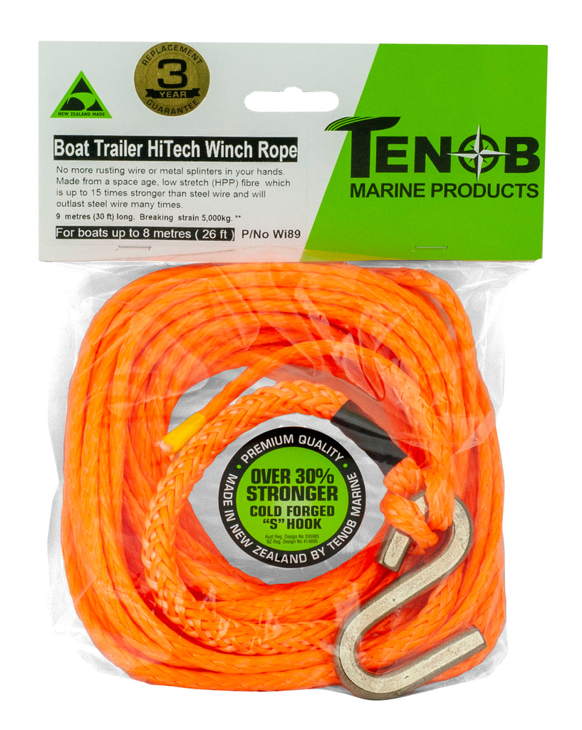Boat Rope Store Boat Trailer HiTech Winch Rope with Hook – Hawke's Bay Marine